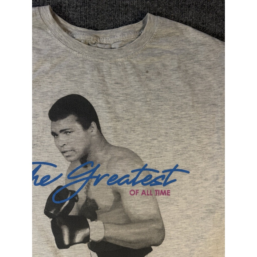 Muhammad Ali The Greatest Of All Time T Shirt Boxing Heavyweight 2XL Gray